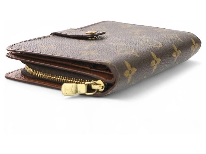 Cartera Louis Vuitton Porte Papier Zip Monogram Castaño - vista 3