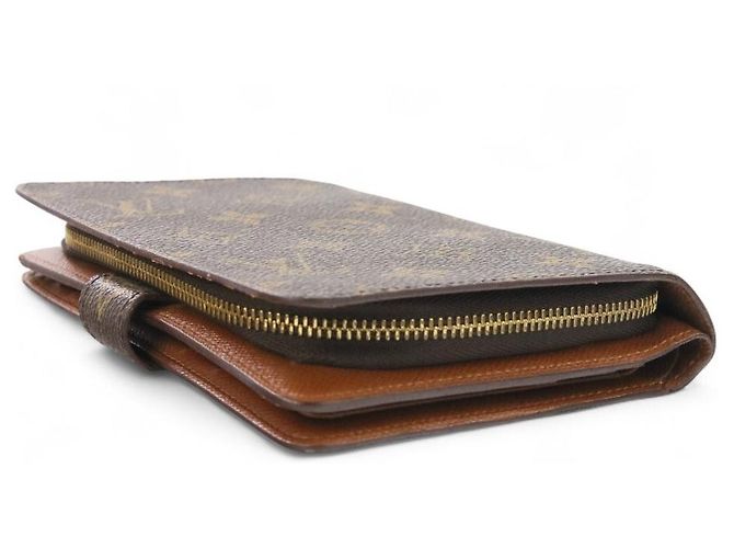 Cartera Louis Vuitton Porte Papier Zip Monogram Castaño - vista 4