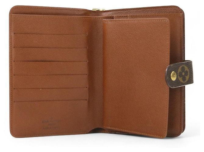 Cartera Louis Vuitton Porte Papier Zip Monogram Castaño - vista 6