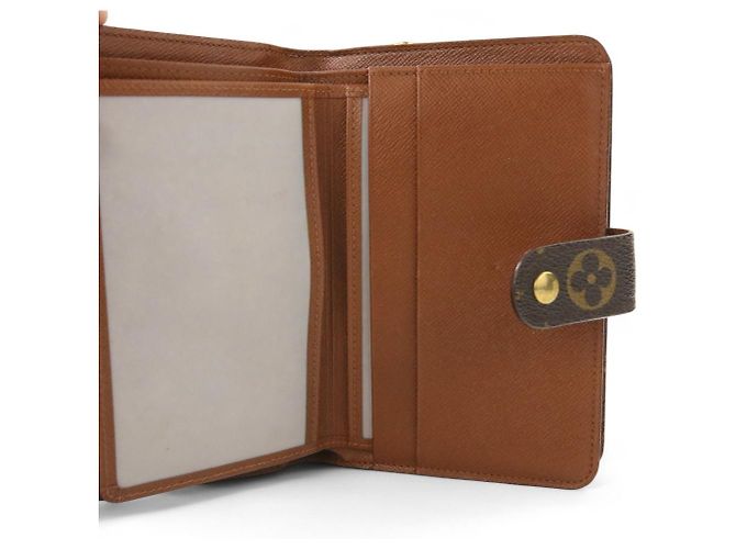 Cartera Louis Vuitton Porte Papier Zip Monogram Castaño - vista 7