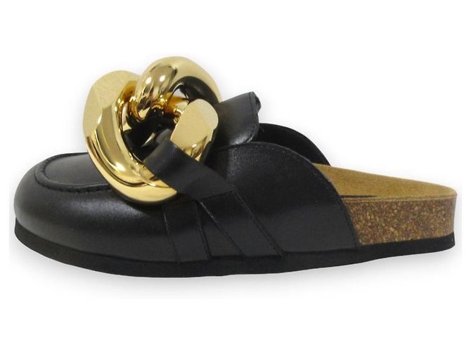Autre Marque Sandali LOFFY con catena maxi JW Anderson Nero D'oro - vista 2