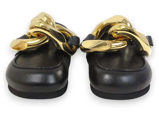 Autre Marque Sandali LOFFY con catena maxi JW Anderson Nero D'oro - vista 3