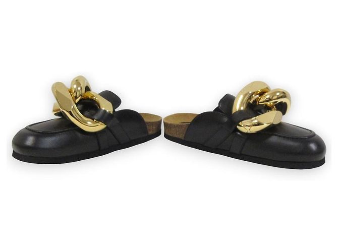 Autre Marque Sandali LOFFY con catena maxi JW Anderson Nero D'oro - vista 4