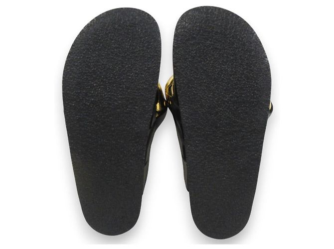 Autre Marque Sandali LOFFY con catena maxi JW Anderson Nero D'oro - vista 6
