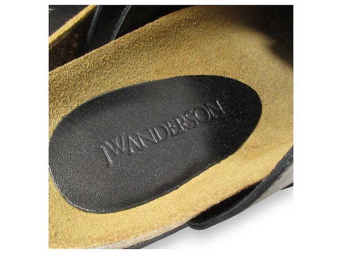 Autre Marque Sandali LOFFY con catena maxi JW Anderson Nero D'oro - vista 7