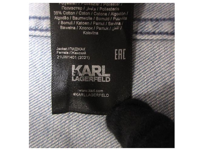 Autre Marque Chaqueta vaquera con estampado floral Karl Lagerfeld Azul - vista 12