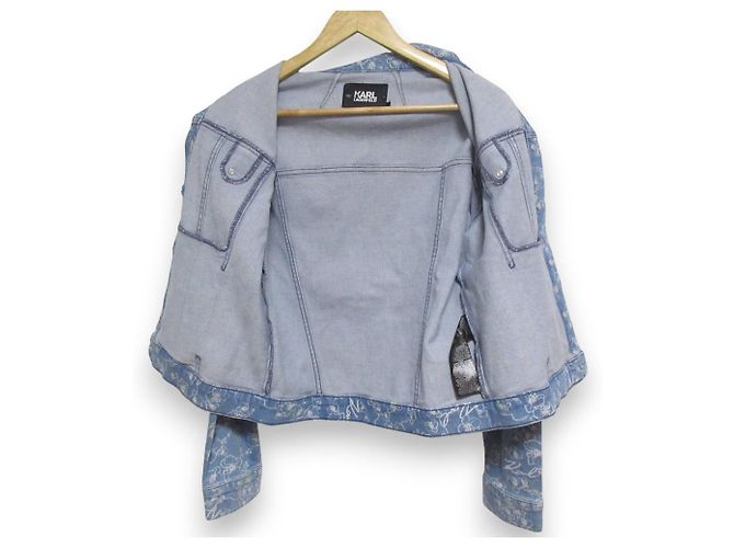 Autre Marque Chaqueta vaquera con estampado floral Karl Lagerfeld Azul - vista 3