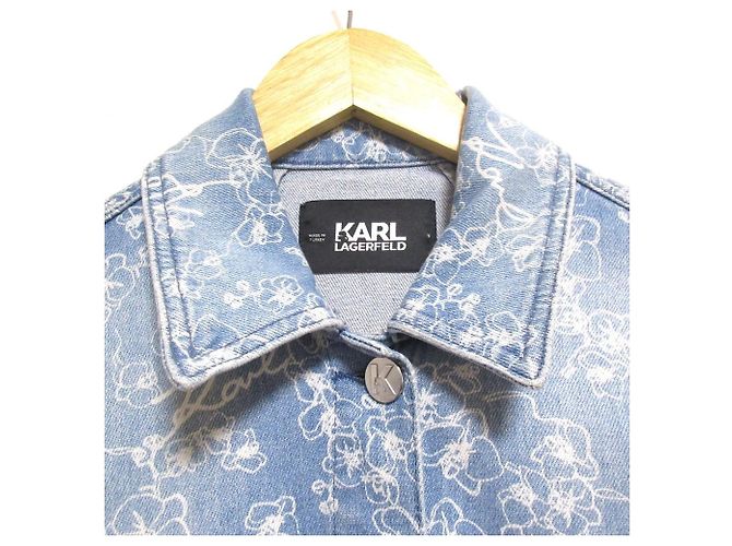 Autre Marque Chaqueta vaquera con estampado floral Karl Lagerfeld Azul - vista 4