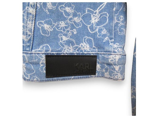 Autre Marque Chaqueta vaquera con estampado floral Karl Lagerfeld Azul - vista 7