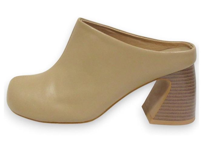 Autre Marque Sandali Sabot in Pelle REMME Beige - vista 2