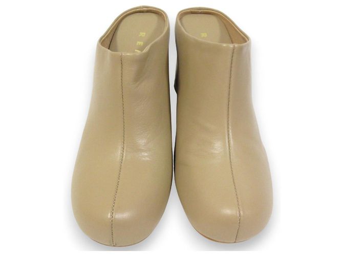 Autre Marque Sandali Sabot in Pelle REMME Beige - vista 3