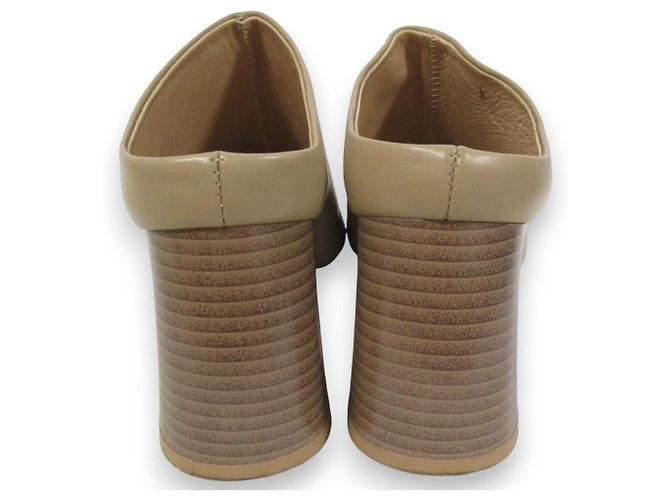 Autre Marque Sandali Sabot in Pelle REMME Beige - vista 4