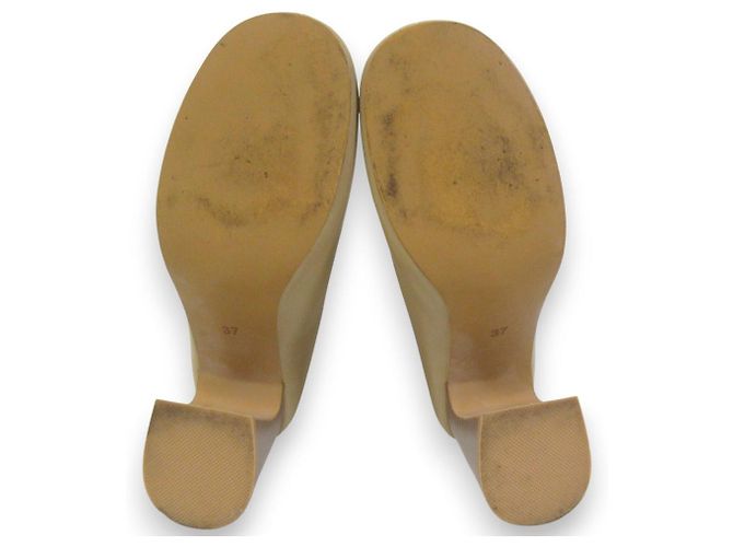 Autre Marque Sandali Sabot in Pelle REMME Beige - vista 6