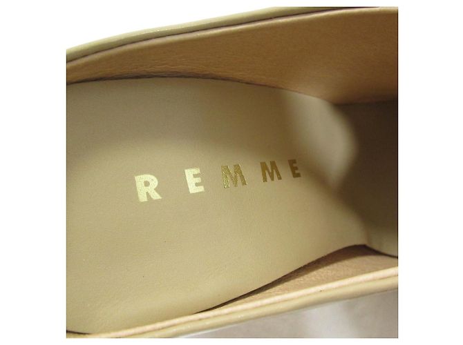 Autre Marque Sandali Sabot in Pelle REMME Beige - vista 8