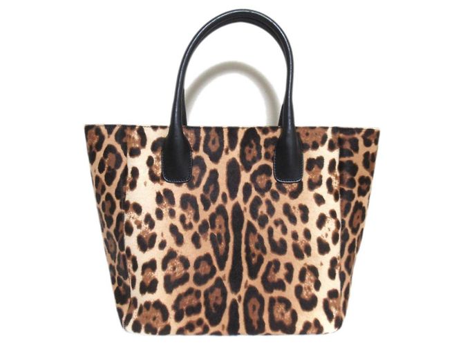 Dolce & Gabbana Borsa Tote in pelo di vitello leopardato Dolce&Gabbana Nero Beige - vista 2