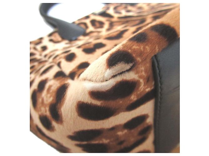 Dolce & Gabbana Borsa Tote in pelo di vitello leopardato Dolce&Gabbana Nero Beige - vista 5