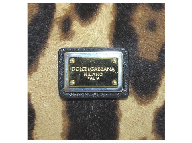 Dolce & Gabbana Borsa Tote in pelo di vitello leopardato Dolce&Gabbana Nero Beige - vista 8