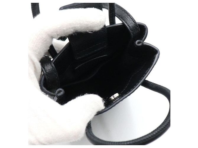 Balenciaga Borsa Tote e Borsa a tracolla Mini porta telefono con logo nero - vista 6
