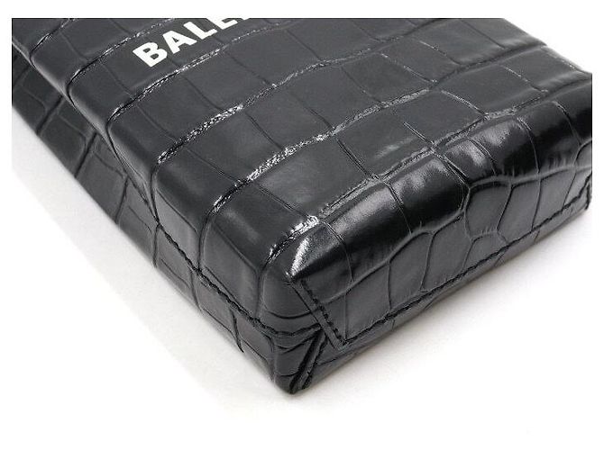 Balenciaga Borsa Tote e Borsa a Tracolla Mini Porta Telefono con Logo Nero - vista 7