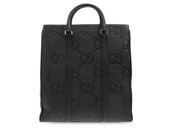 Gucci Borsa Tote GG Jumbo Medium Nero - vista 5