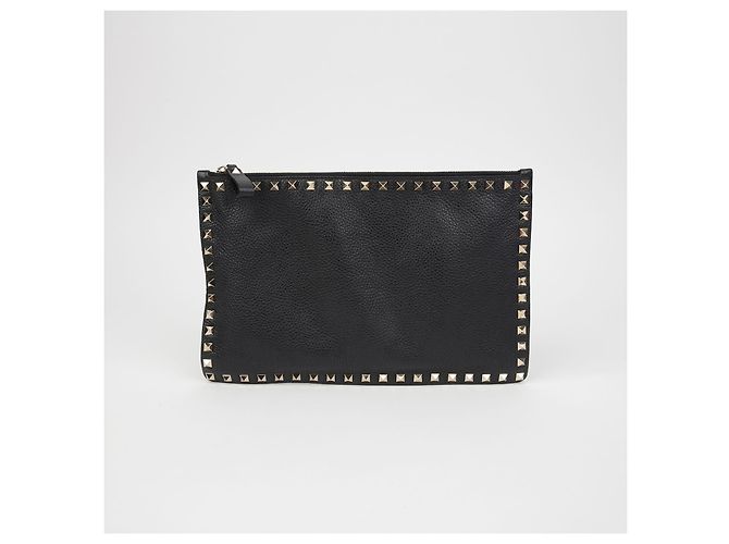 Valentino Clutch Rockstud Negro - vista 2