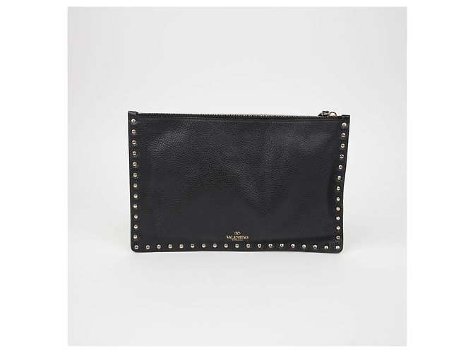 Valentino Clutch Rockstud Negro - vista 3