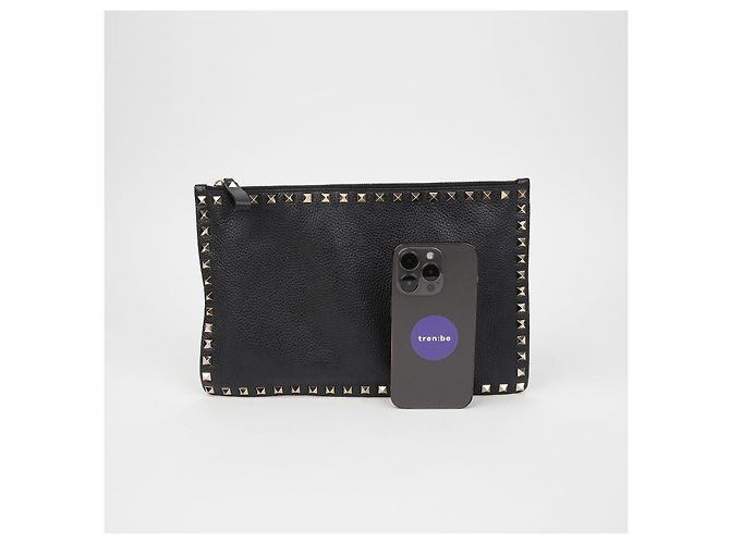Valentino Clutch Rockstud Negro - vista 7