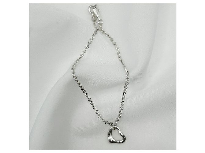 Tiffany & Co Bracciale Open Heart Elsa Peretti Blu - vista 4