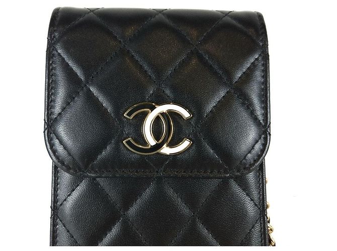 Chanel Borsa a tracolla porta telefono cc CC Nero - vista 2