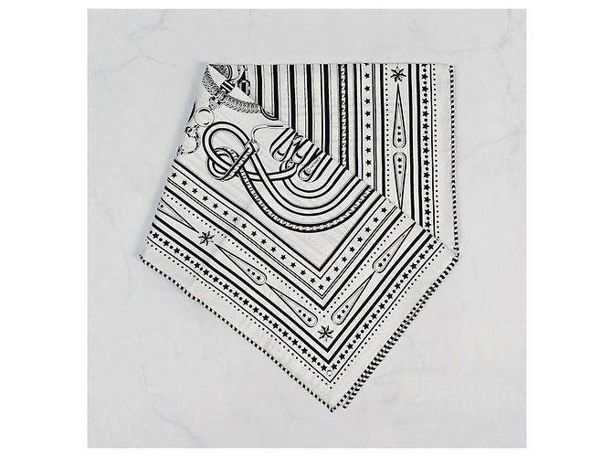 Hermès Sciarpa in seta da donna Grand Tralala Twilly Argento - vista 5