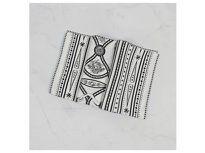 Hermès Sciarpa in seta da donna Grand Tralala Twilly Argento - vista 7