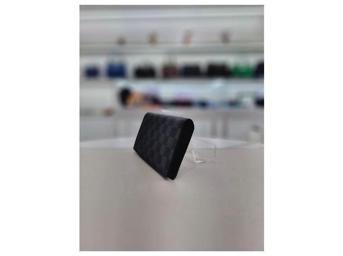 Louis Vuitton Long Wallet Damier Graphite Men's Wallet Black - view 11