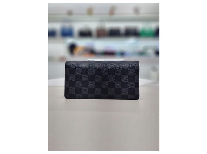 Louis Vuitton Long Wallet Damier Graphite Men's Wallet Black - view 13