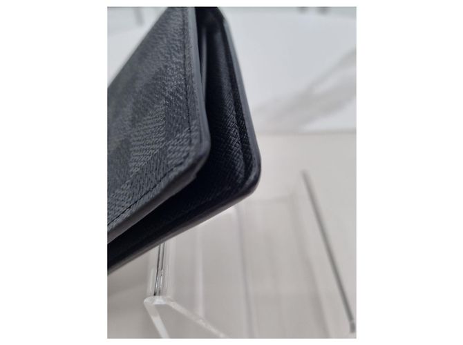 Louis Vuitton Long Wallet Damier Graphite Men's Wallet Black - view 17