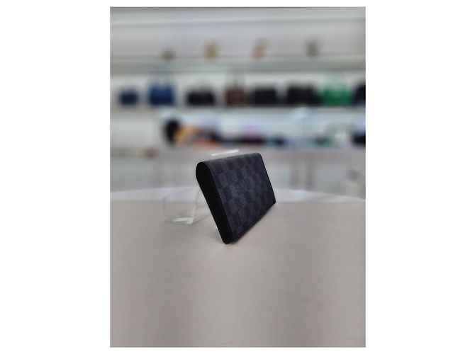 Louis Vuitton Long Wallet Damier Graphite Men's Wallet Black - view 5
