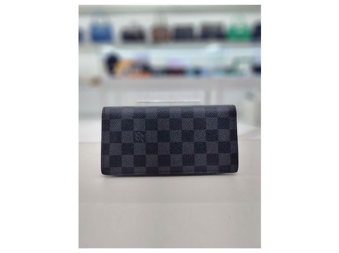 Louis Vuitton Long Wallet Damier Graphite Men's Wallet Black - view 8