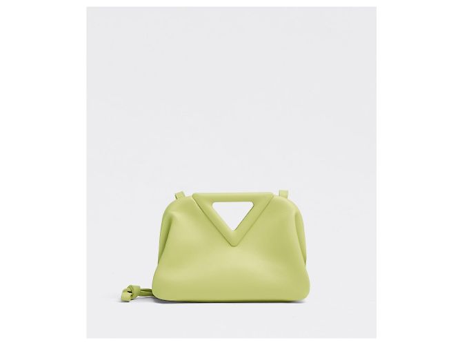Bottega Veneta Aufbereitete Small Point Triangle Top Handle Tasche aus Seegras Golden - Ansicht 7