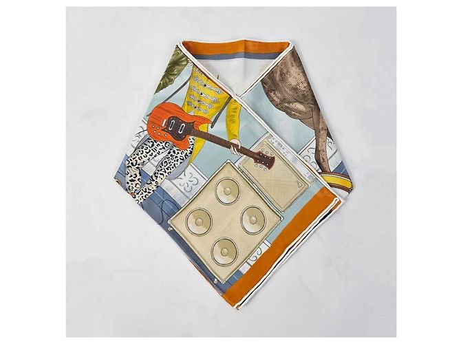 Hermès Il Nuovo Record Foulard in Seta Carre da Donna Marrone - vista 5