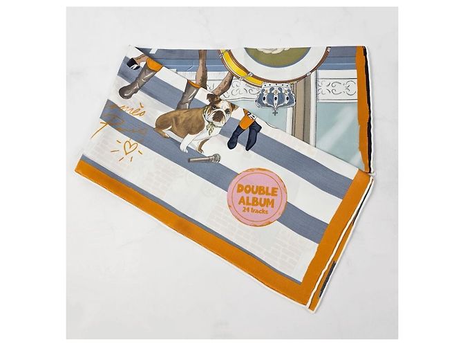 Hermès Il Nuovo Record Foulard in Seta Carre da Donna Marrone - vista 6