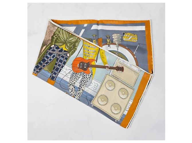Hermès Il Nuovo Record Foulard in Seta Carre da Donna Marrone - vista 7