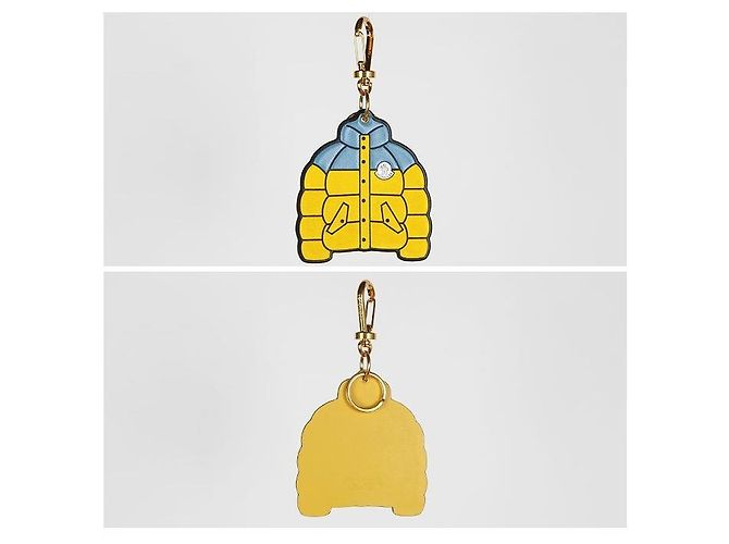 Moncler Logo Padding Keyring Yellow - view 2