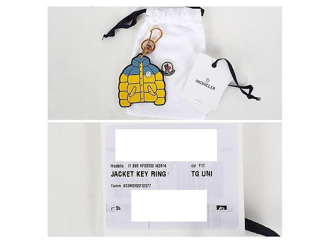 Moncler Logo Padding Keyring Yellow - view 7