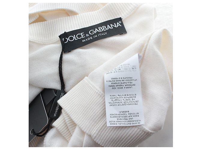 Dolce & Gabbana Cardigan in maglia di seta avorio Bianco - vista 3