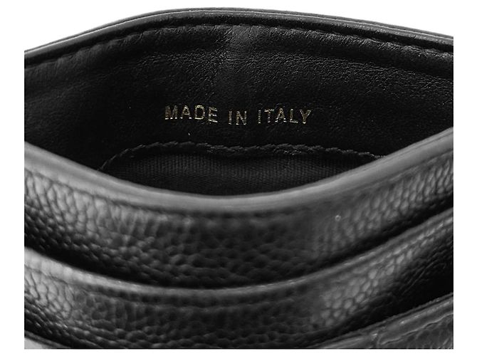 Chanel Tarjetero Boy Classic Caviar Oro Negro - vista 7