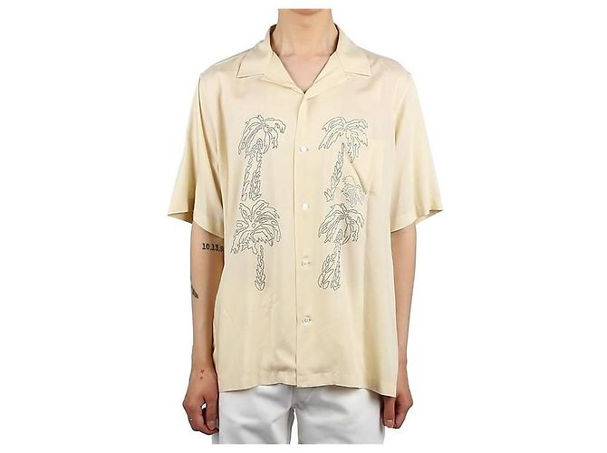Céline Besticktes Hawaii-Kurzarmhemd Braun - Ansicht 10