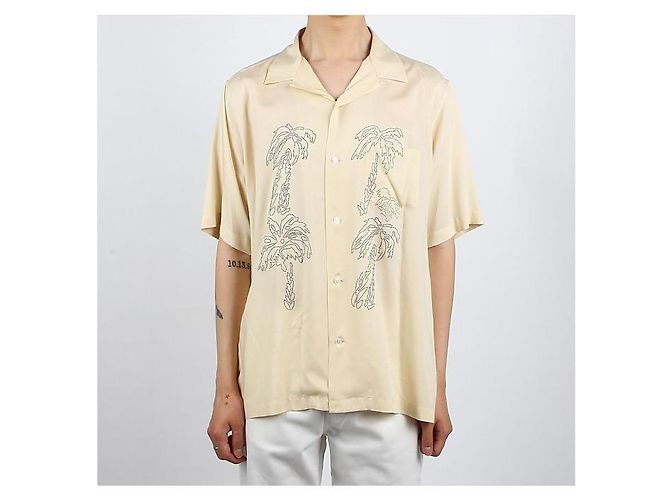 Céline Besticktes Hawaii-Kurzarmhemd Braun - Ansicht 2