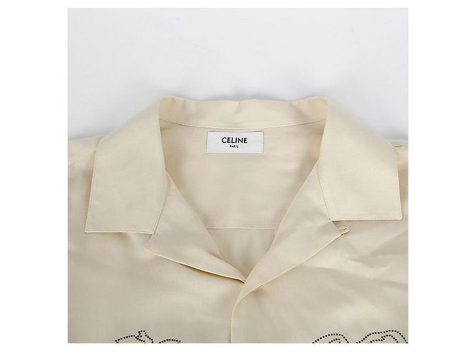 Céline Besticktes Hawaii-Kurzarmhemd Braun - Ansicht 6