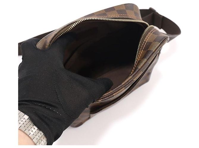 Louis Vuitton Borsa a tracolla Olav PM Damier Ebene Canvas Marrone - vista 4