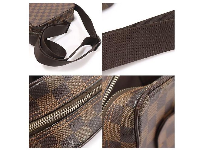 Louis Vuitton Borsa a tracolla Olav PM Damier Ebene Canvas Marrone - vista 6