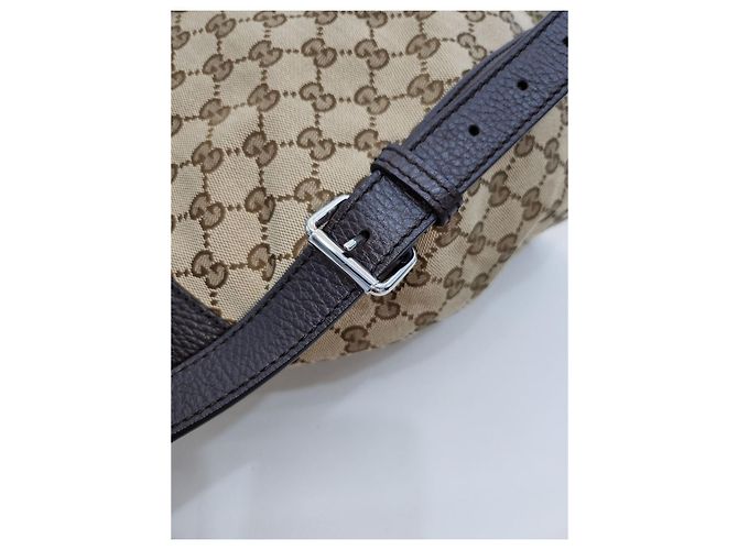 Gucci Canvas-Rucksack mit Kordelzug Braun - Ansicht 17